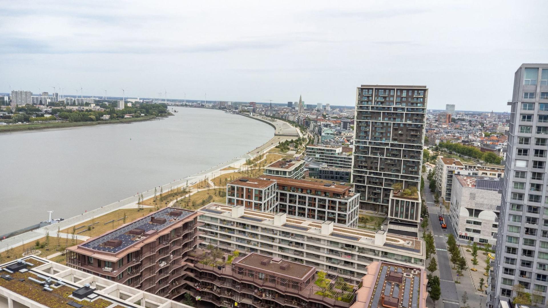 Luxe loft met uitzicht Schelde en skyline Antwerpen — foto