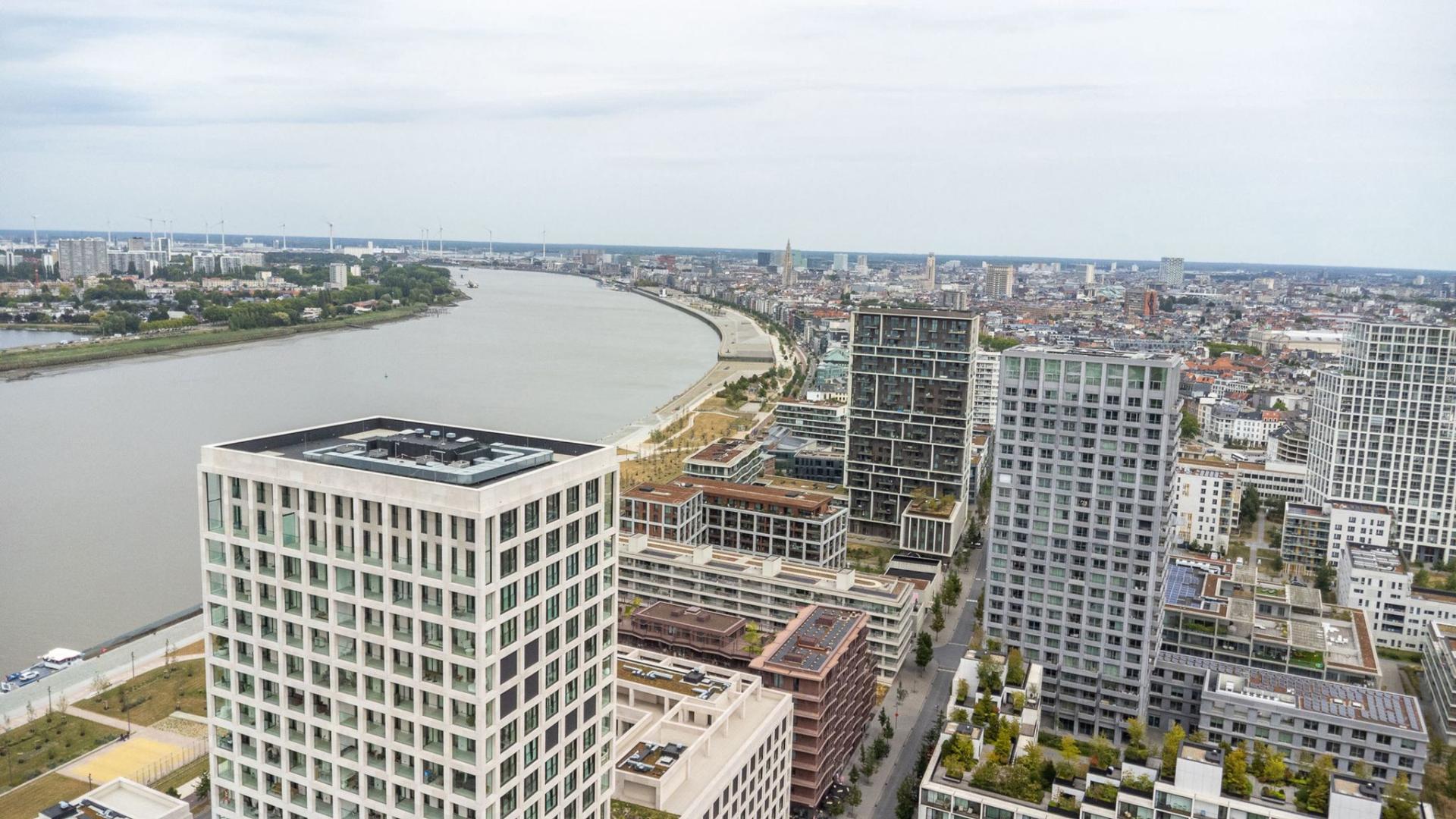 Luxe loft met uitzicht Schelde en skyline Antwerpen — foto